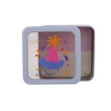 1pc Birthday Square Tin Gift Box With Clear Window. Reusable Metal Tin With Cute Cake & Floral Patterns. Perfect For Party Favors, Treats, Small Gifts And Home Storage. Beautiful Packaging For Birthdays, Baby Showers And Holidays. - View 16