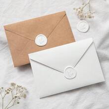 25 pegatinas de sello de cera blanca, adecuadas para sobres de invitaciones de boda, manualidades de cajas de regalo, sobres de tarjetas de Navidad - TD153 - Ver 6