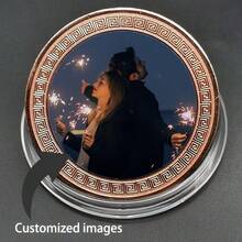 Moneda Conmemorativa Personalizada con Foto Impresa - Admite Imágenes Definidas por el Usuario, Adecuada para que las Parejas Intercambien Fichas de Amor y Regalos Románticos de Aniversario. Decoración de Billetera y Recuerdo Coleccionable, Opción Ideal para Regalos del Día de San Valentín | Navidad; Colección Elegante Diaria o Regalo para Ocasiones Especiales, Artesanía Fina, Artículo Conmemorativo de Alta Calidad, Regalo para Compradores - Bronce - Ver 4