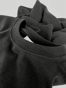 Camiseta de manga corta para hombre con estampado de gato chulo, color negro, cuello redondo casual. Vale para todas las estaciones, para usar a diario, perfecta como regalo de o para darle a un amigo. - Negro - Ver 6