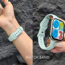 适用于 38mm、40mm、41mm、42mm、44mm、45mm、46mm、49mm 表盘的超薄表带，男女通用，运动硅胶表带，纤薄腕带，适用于 Series 11、10、9、8、SE、7、6、5、4、3、2、1 和 Ultra。 - 44/45/46/49/42mm(S 3 2 1) - 查看 10