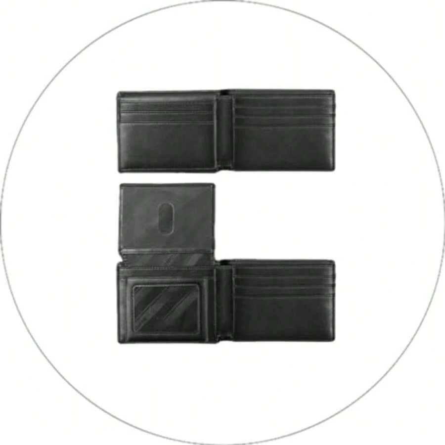 Wallet For Men Slim Rfid Leather 2 ID Window With Gift Box Slim, Rfid, 2 ID Window, With Gift Box, Slim, Rfid - Classic Black - View 1