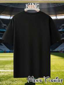 Plus Size, Short Sleeve, [Popular Licensed Style] Short Sleeve T-Shirt With 2026 Mexico World Cup And Eagle Print "Warrior Style", Latin American Style, Urban Fashion, Fan Support, Retro Wild Eagle Style, Suitable For Daily Wear, Parties, Dinners, Travel And Bar Outings, A Gift For Mexican Fans, 100% Cotton - 黑色 - 查看 5