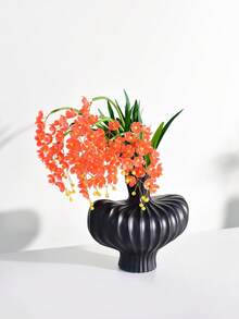 1Pc Elegant Red Flower Branches, Simulated Flowers, Fashionable Artificial Flowers, Creative Hand-Held Flowers, Holiday Gifts, Flower Bouquets, Vase Fillings, Suitable For Wedding Decoration, Gatherings, Home Decor, Desktop Decoration - Red - View 4