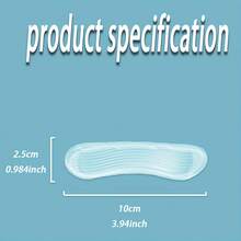 Unisex Silicone Heel Pads - Anti-Slip Cushion Insoles, Enhance Foot Comfort, Casual Style - Clear - View 8
