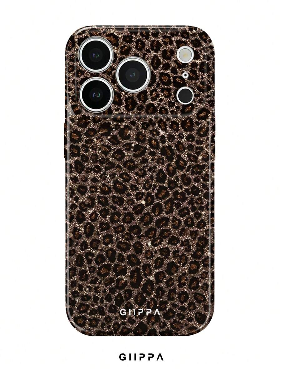 GIIPPA 1 Peça Capa de Celular 17 Pro Max com Design de Estampa de Leopardo Brilhante, Compatível com Celular 16 Pro Max, 15 Pro Max, 14 Pro Max, Capa de Celular Estilosa e Interessante Coreana, Serve para 11/12/13/14/15/14 Pro Max Plus, Design Elegante Adequado para Homens e Mulheres, Presente Ideal para Namorada no Natal, Dia dos Namorados, Páscoa, Temporada de Casamento e Aniversário - Multicolorido - Visão 1