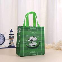 2 Peças Sacolas Esportivas Esféricas Verde e Branca, Sacolas Não Tecidas À Prova d'Água de Futebol para Festas de Feriados - Multicolorido - Visão 2