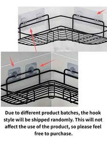 1pc Large Stainless Steel Bathroom Corner Shelf, No Drill Corner Rack, Bathroom Storage Shelf, No Drill Metal Storage Rack, Suitable For Bathroom, Kitchen And Dorm, Space Saving, Outdoor Storage Cabinet, No Drill Triangle Storage Rack, Bathroom Accessory Rack, Wall-Mounted Toilet Storage Cabinet, Bathroom Accessories, Shampoo, Lotion, Cosmetics Storage Rack - Multicolor - View 11