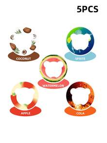 3/5/7pcs Bear Shape Flavor Pods For Bottle, Fruit Fragrance Rings For Water Bottle Flavor Pods Creative Water Cup Scented Pods For Outdoor Sports - Multicolor - View 13