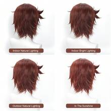 YEWELL Yeviel Brown Cosplay Wig, Role Play Headpiece, Daily Series, Japanese Cosplay Headpiece Series, Multi-Style Interpretation, Cartoon Anime, Suitable For Private Party, Daily Role Play, Halloween - Coffee Brown - View 4