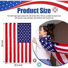 American Cape USA Patriotic Costume Accessory Headband 4th Of July Independence Day Celebration Adult Men Women - 1 - View 2