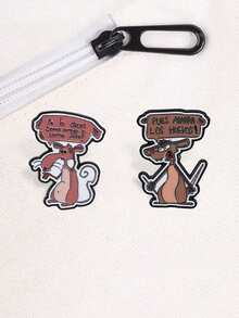 Cartoon Animal Enamel Pin PUES AGARRA LOS HUEVOS! Metal Brooch Fashion Lapel Pin Backpack Clothing Jewelry Friend Gift - Multicolor - View 6