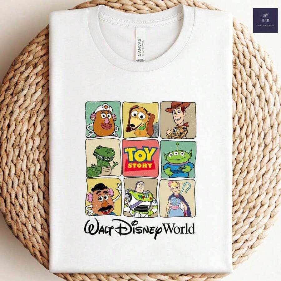 Toy Story Pizza Planet Tee, Disney You've Got A Friend In Me Shirt, Disneyland Forky Family Holiday Gift Magic Kingdom Cotton Casual Top For Men Women - 白色 - 查看 1