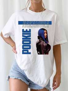 Aya Nakamura Pookie French R&B Singer Album Print Tee - White - View 1