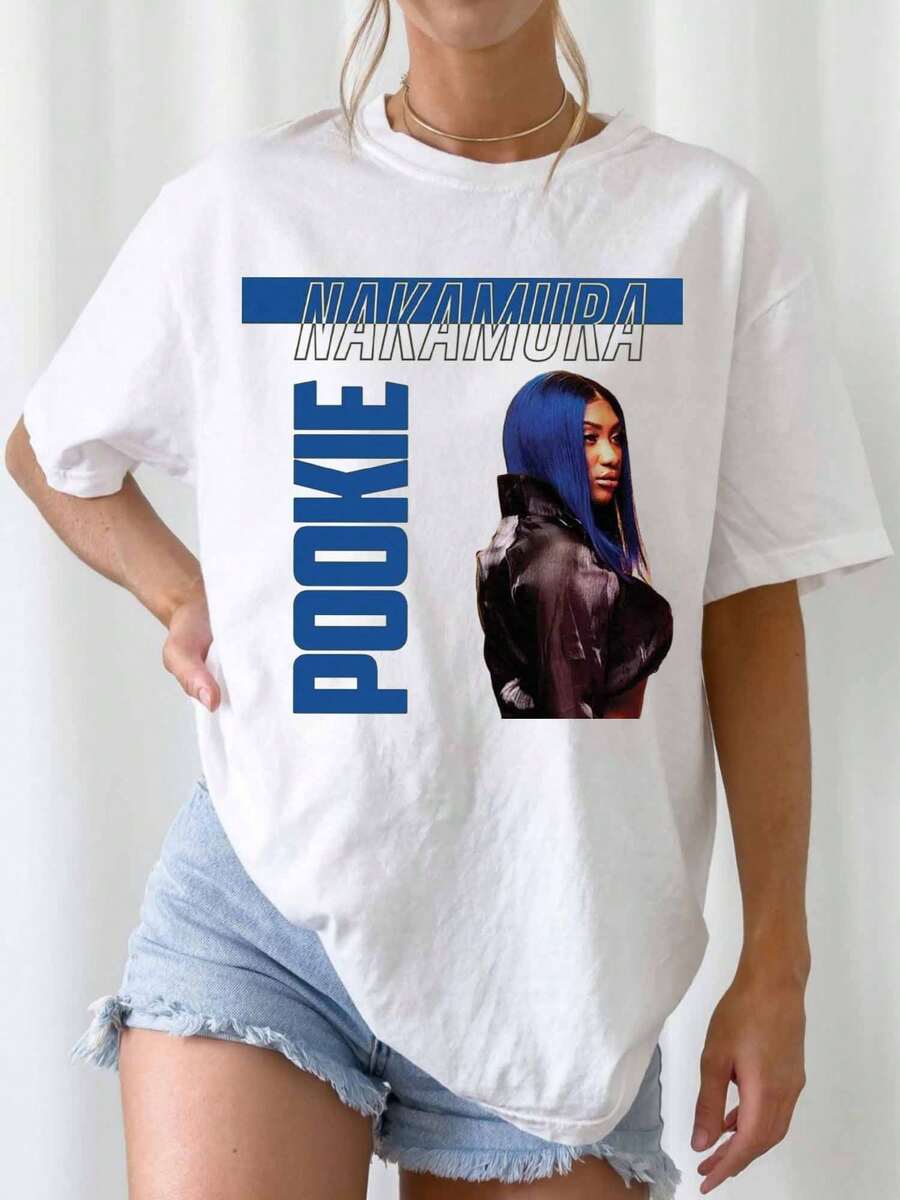 Aya Nakamura Pookie French R&B Singer Album Print Tee - White - View 1