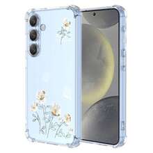 Case For, Transparent Case With Aesthetic Butterfly And Flower Designs, Anti-Yellow Soft Silicone Slim Anti-Shock Anti-Scratch TPU Bumper Case - 三星 Galaxy S25 - 查看 9