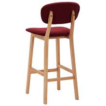 Bar Stools 2 Pcs Wine Red Fabric - Red - View 3