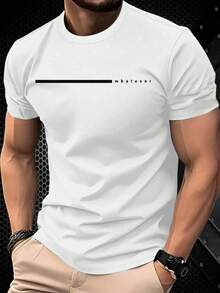 verano mangas cortas playeras de hombre gym Ocio vacaciones alta calidad camisas para hombre Letras simples Y2K ropa de hombre sudadera para festival conjuntos de hombre regalos para hombre México local - Blanco - Ver 1
