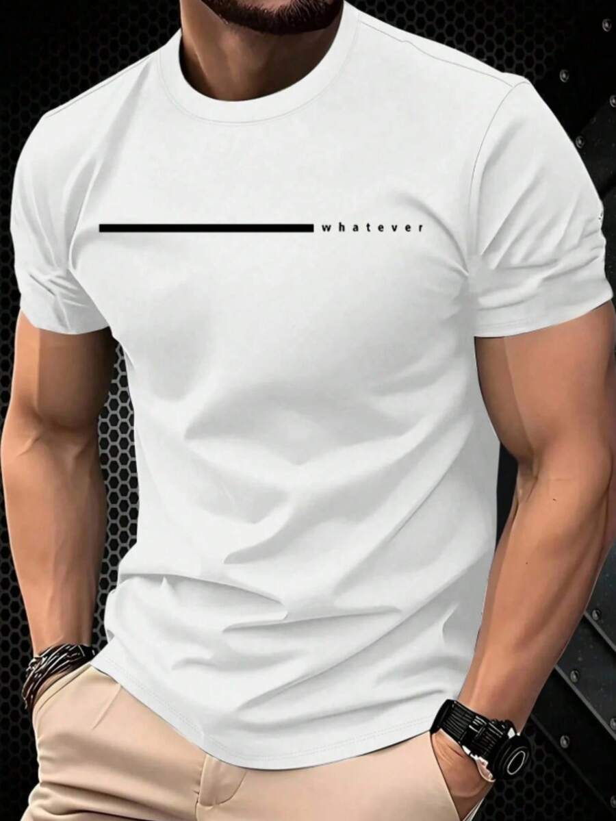verano mangas cortas playeras de hombre gym Ocio vacaciones alta calidad camisas para hombre Letras simples Y2K ropa de hombre sudadera para festival conjuntos de hombre regalos para hombre México local - Blanco - Ver 1