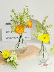 1 Bund künstliche Mohnblumen, für Heim-Dekoration, Hof-Dekoration, Veranda-Dekoration, Garten-Dekoration, Fensterkasten-Dekoration, Hochzeits-Blumendekoration, Tisch-Mittelstück-Dekoration, Garten-Dekoration, dekorative Blumen, Frühlings-Sommer-Dekoration, Muttertags-Dekoration, Hängedekoration. - Verschiedenfarbig - Übersicht 3