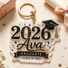 Personalized Senior 2026 Acrylic Keychain, Custom Name Graduation Gift, Class Of 2026 Keepsake For Her - Multicolor - View 4