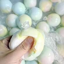 Handmade Crispy Shell Soft Ball Slow Rebound Sensory Squeeze Toy, Wax-Like Touch Stress Ball, Soft Clay Filled Aesthetic Desktop Decompression Toy With Sound, Mood-Boosting - Multicolor - View 4