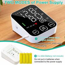 MOOD LIGHT Blood Pressure Machine, Automatic Upper Arm Blood Pressure Monitor With 2x99 Readout, 4.5in Backlit Large Screen, Adjustable Large Cuff, Voice Broadcast, Caring For Elderly Health, Perfect Mother's Day Gift, Family Wellness Monitor - Black - View 4