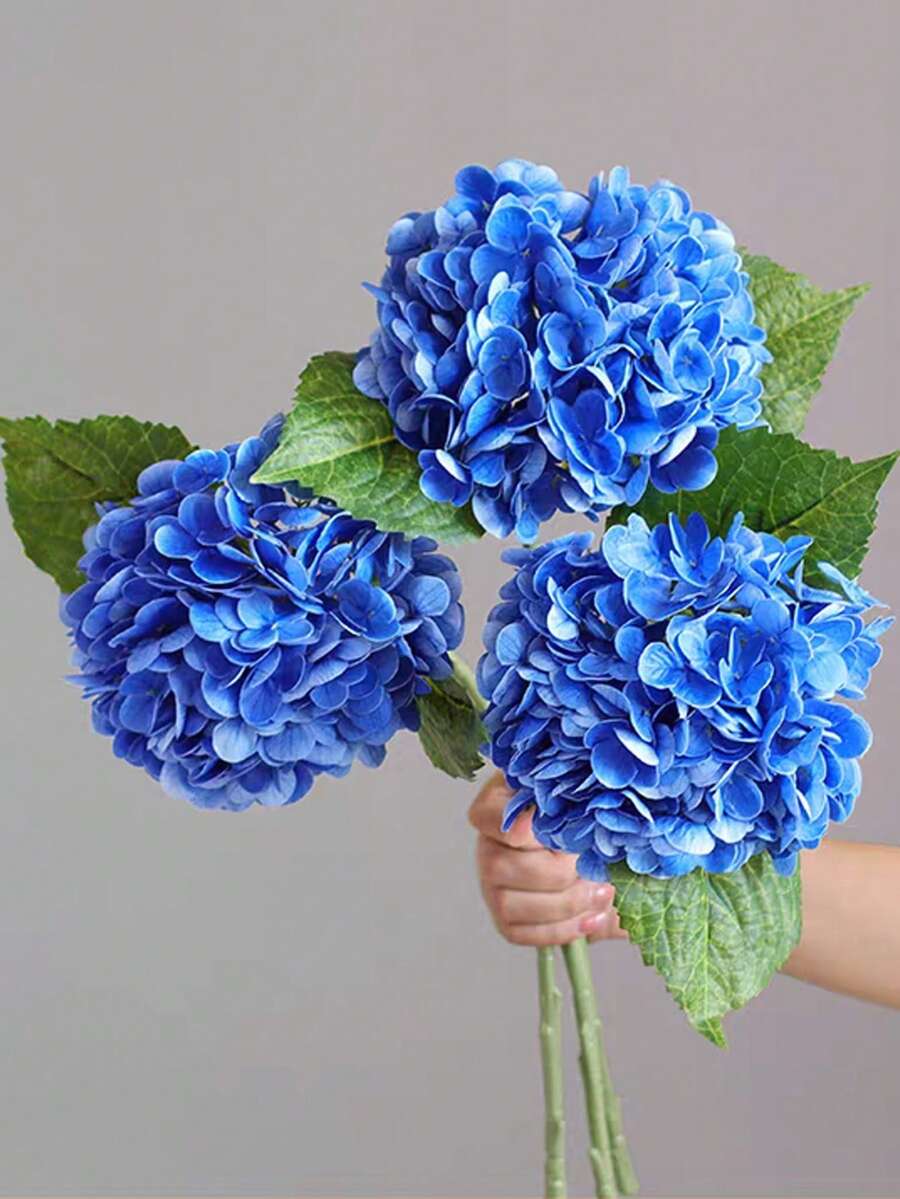 18/9 莖仿真繡球花束－逼真絲綢繡球花，適合 DIY 婚禮花束、伴娘裝飾、居家辦公室裝飾、母親節、生日、情人節禮物靈感、房間佈置、春季裝飾、美感居家