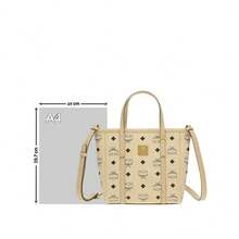 MCM Toni Visetos 女款刺繡 Logo 單肩斜跨包 - 米色MWPAATN04I8001 - 查看 8
