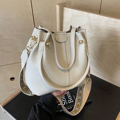 Bags Women's High-End Sense Of All-Match Bucket Bag 2026 New Broadband One-Shoulder Messenger Bag Ladies Handbag