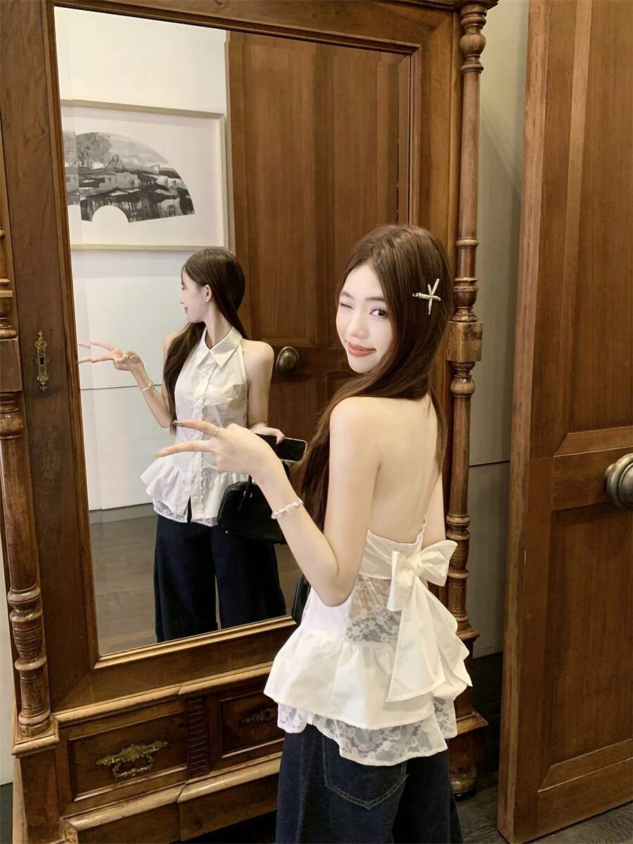 Women Blouses & Shirts - White - View 1