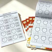 32頁可重複使用幼兒數學練習本，兒童數字描摹練習書，幼兒園加減法練習本，蒙特梭利學習禮物 - 彩色 - 查看 10