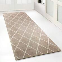 Runner de Sol Cosenza – Design Moderne Diamant & Artisanat Premium – Dos Anti-Dérapant en Gel – Disponible en 4 Couleurs et Tailles Variées - Beige - Übersicht 5