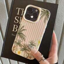 Fashion Print Cell Phone Case 20261pc, TPU Material, Summer Rose Tree Design, Compatible With/Compatible With 17 Pro, International Version, Not The National Version - White 9 - View 5