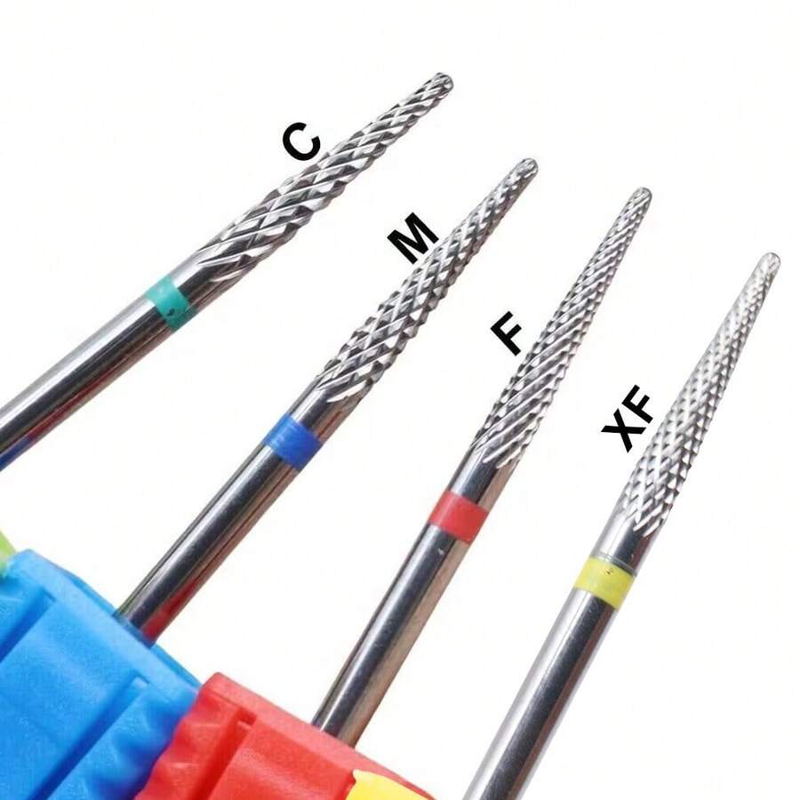 1pc Professional Tungsten Carbide Nail Drill Bit Cuticle Remover Nail Bit For Gel Polish & Rhinestone Removal, 2.35mm Shank - Multicolor - View 1