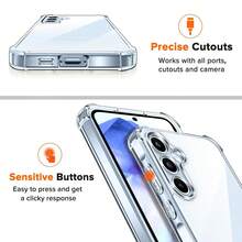 Ốp lưng điện thoại trong suốt chống rơi, không ố vàng, phù hợp với Galaxy S26 Ultra, A17, A37, A56, A57, S25 FE - Trong sáng - Xem 5