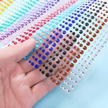 900pcs/1800pcs Gem Stickers Craft Jewelry - Self-Adhesive Rhinestone Stickers, Handmade Gem Rhinestone Stickers, Acrylic Shiny Heart-Shaped Stickers, Craft Supplies Suitable For DIY Craft Decoration - Shiny Acrylic Rhinestones For Jewelry Making, Hair Accessories, Home Craft Materials, Handmade Rhinestones, Crystal Decoration For Crafts, Gifts And Decor With Design Stickers - Multicolor - View 5