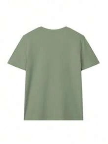 Camisetas de Verano: Camiseta con Gráfico de Conejo Verde Pastel|   Estética Y2K/Soft Girl|   Camiseta de cuello redondo con estampado de conejito, ideal para uso diario casual, perfecta para brunch y café. Ropa de verano holgada y cómoda. - Rosa - Ver 8