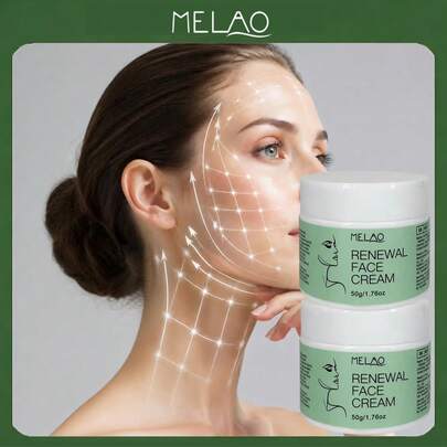  2 Boxes MELAO Upgraded Moisturizing Face Cream, 50g/1.76oz Anti-Aging Hydrating Face Cream, Deep Moisturizing, Brightening And Skin Renewal, Suitable For All Skin Types