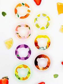 3/5/7pcs Bear Shape Flavor Pods For Bottle, Fruit Fragrance Rings For Water Bottle Flavor Pods Creative Water Cup Scented Pods For Outdoor Sports - Multicolor - View 2
