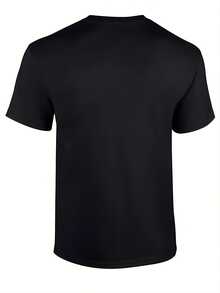 Funny Black T-Shirt For Men To Celebrate Important Events, Short Sleeve T-Shirt With Eight Decades Print, Funny Casual T-Shirt For Anniversary, A Gift Option For Mature Men. - 黑色 - 查看 2