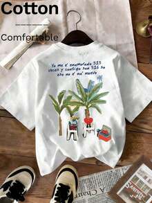 Nuevas Llegadas Primavera/Verano 2026 Mujer: Camisetas Primavera/Verano, Camisetas para Niñas, Blusas Blancas, Ropa de Mujer Primavera/Verano, Camisetas Estampadas, Blusas Estampadas, Blusas de Algodón, Camisetas de Alta Calidad, Camisetas Azules, Estilo Retro, Estilo Preppy, Estilo Lindo, Estilo Urbano, Generación Z, Estilo Millennial, Y2K, Estilo Punk, Estilo Lavado, Estilo Minimalista, Estilo Sencillo, Estilo Casual, Estilo Diario, Estilo Vacacional, Estampados Divertidos - Blanco 7 - Ver 9