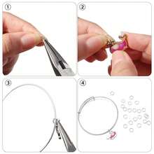 1 Box Single Loop 6-Grid Set (Approx. 970pcs) Open Jump Rings Craft Jewelry Connectors Chain Links For Jewelry Making Supplies - Silver - View 3