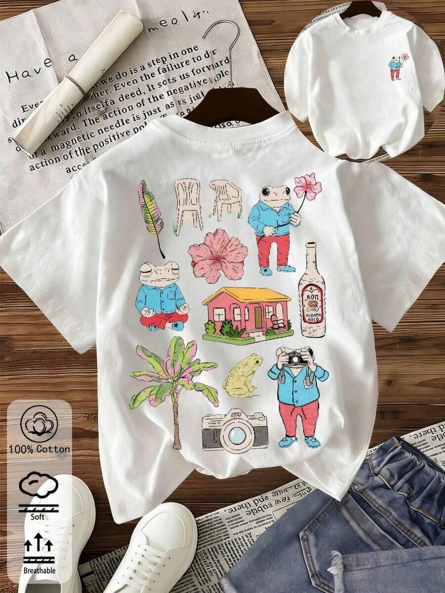New Arrivals Spring/Summer 2026 Women's: Spring/Summer T-Shirts, Girls' T-Shirts, White Blouses, Women's Spring/Summer Clothing, Printed T-Shirts, Printed Blouses, Cotton Blouses, High-Quality T-Shirts, Blue T-Shirts, Retro Style, Preppy Style, Cute Style, Urban Style, Generation Z, Millennial Style, Y2K, Punk Style, Washed Style, Minimalist Style, Simple Style, Casual Style, Everyday Style, Vacation Style, Fun Prints - 布蘭克 6 - 查看 1
