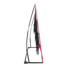 Red Black 9-Grid Baseball Training Net, Baking Paint Iron Frame Polyester Fiber Freestanding Pitching Practice Net With Deep Ball Pocket Ground Stakes, Lightweight Detachable Indoor Outdoor Softball Batting Practice Target Net - A - View 8