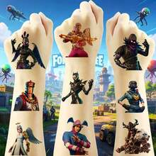 20Pcs F-Ortnite Themed Transfer Stickers Assorted 20+ Skins (Armored , Neon Skeleton, Cat Girl, Robot) For Fans Holiday Gift Random Style - Multicolor - View 1