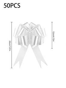 10/20/30/50 Stücke weiße Hochzeitsauto-Schleifen, Geschenkverpackung, Hochzeitsdekoration, Stuhldekor, geeignet für Weihnachten, Valentinstag - Mehrere Stile - Übersicht 11