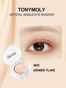 TONYMOLY Crystal Monochromatic Eyeshadow M02 Ginger Slice 1.5g, Soft And Fine Powder, Smooth And Easy To Blend, Matte And Shimmer, Layerable And Long-Lasting Without Fallout, Suitable For Beginners, K-Beauty Korean Style Makeup, , Gift 1.5g/0.05 Oz. - M02 Ginger Flake - View 6