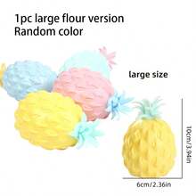 1pc Squishy Pineapple Stress Ball, Creative Fruit Squeeze Ball, Small & Large Size Pineapple Squish Toy, Prank Stress Relief, Adult Sensory Toy - Multicolor - View 12