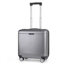 JLY 16/19 Inch PC Hard Shell Suitcase With TSA Lock, Laptop Compartment, 360° Spinner Wheels, Compact Business Travel Luggage - Silver - View 11